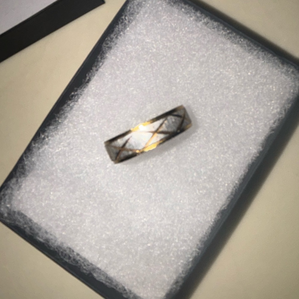 Vintage gold and sterling silver ring